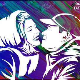 Портрет трафарет