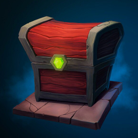 2D сундук в изометрическом стиле