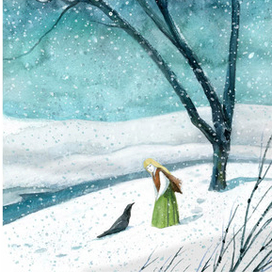 Иллюстрация к сказке Х. К. Андерсена "Снежная королева"