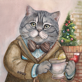 Мурсье Оскар у камина