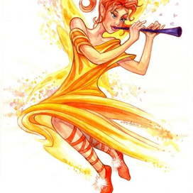 Скетч феи для обложки книги "Другой Шекспир".