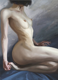 На синем фоне