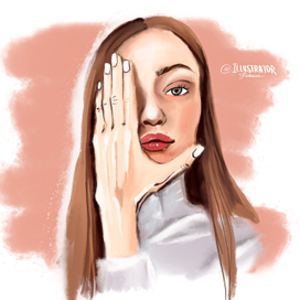 Диджитал портрет акварелью