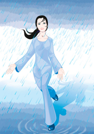 Дождь и лужи