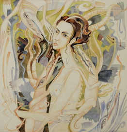 Автопортрет(акварель, папір), 2012рік