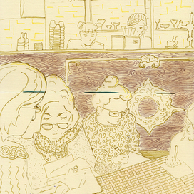 Рисующие в кафе