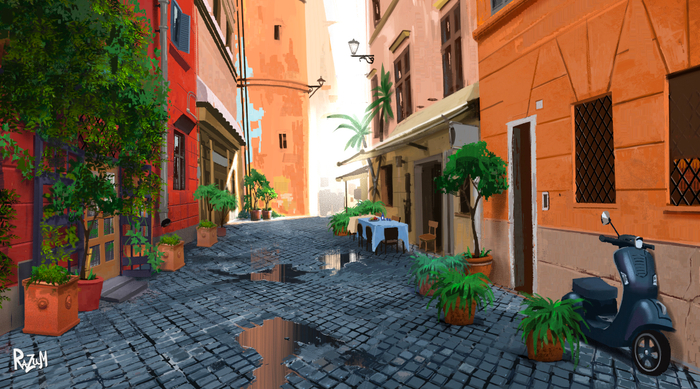 Pleinairpril Streets of Italy
