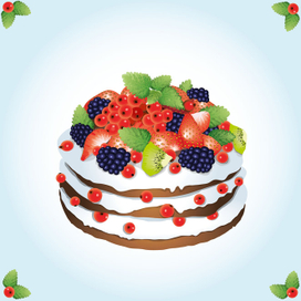 Тортик иллюстрация 