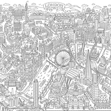 Лондон. Карта-раскраска