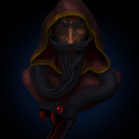 Колдун из сказки "Волшебная лампа Алладина"