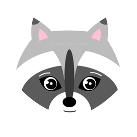 Векторный енот малыш