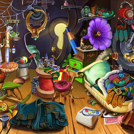 Игра "Найди предмет" "Эльфишки и Непрошенный гость" 2011© Elka Palka Production www.elfishki.ru