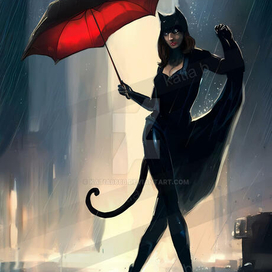 Девушка под зонтом