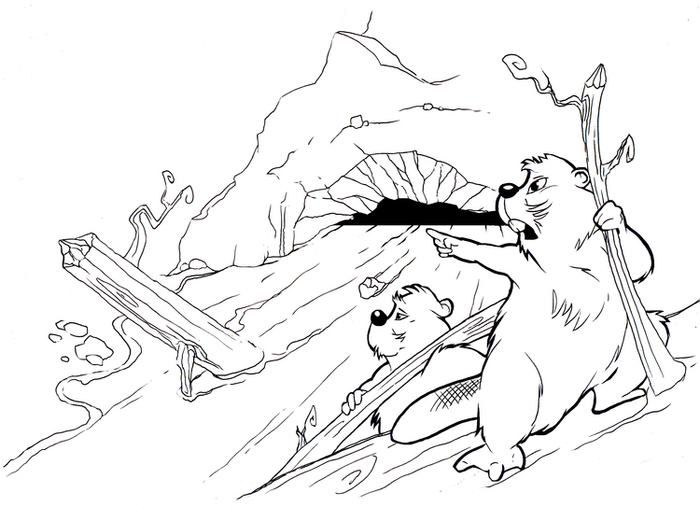 Бобры за работой