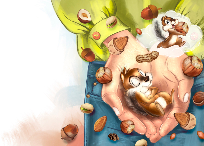 Иллюстрация к книге Анны Илюшиной "Бурундучья поэма"