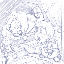 Эскиз. Кто на ночь солнце выключает