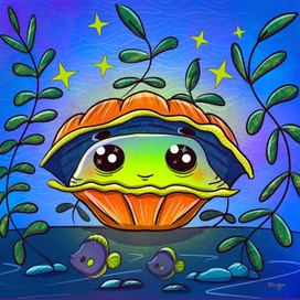 Морской гребешок, морской житель