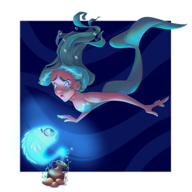 Русалка и таинственный призрак