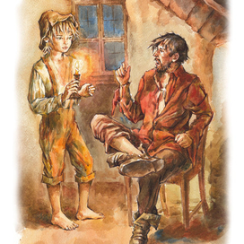 Гекльберри Финн и его отец. Алкоголик в семье-горе!