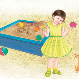 Смотрите, какой я слепила куличик!