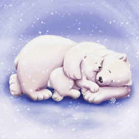 Медвежонок с мамой