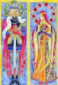 Тристан и Изольда - боковинки к сцене "Перстень Изольды"