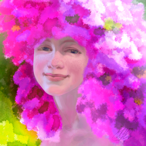 Фея Сиреневого сада. Открытка