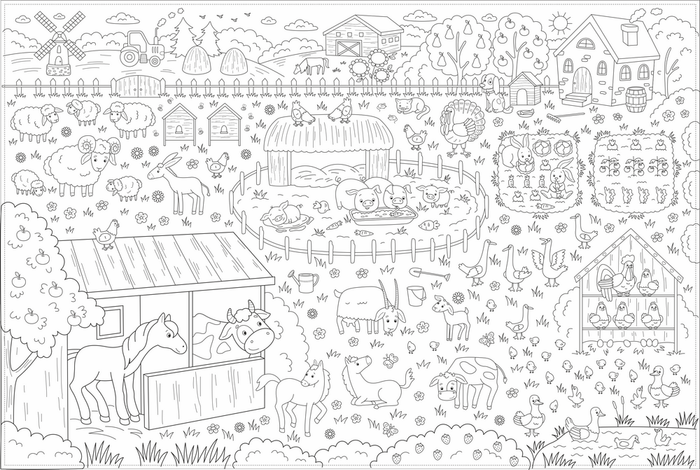 Раскраска. Ферма