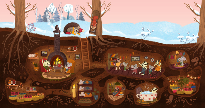 «Ёжик и снежная зима» Для издательство Clever