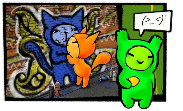 Белки любят свои рисунки