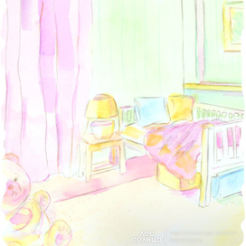 Детская комната | Акварель | Сказка с именем ребёнка | Лес Солнца | Lessolnca.ru