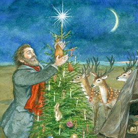 Первая елка, подаренная Санта Клаусом детям, не видевшим снега.