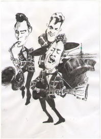 карикатура, шарж, музыканты