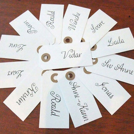 Свадебные таблички с именами гостей