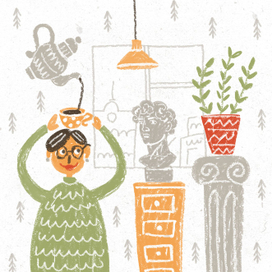 Ия, кофе и Давид