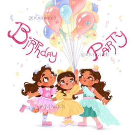 Иллюстрация для приглашения на День рождения