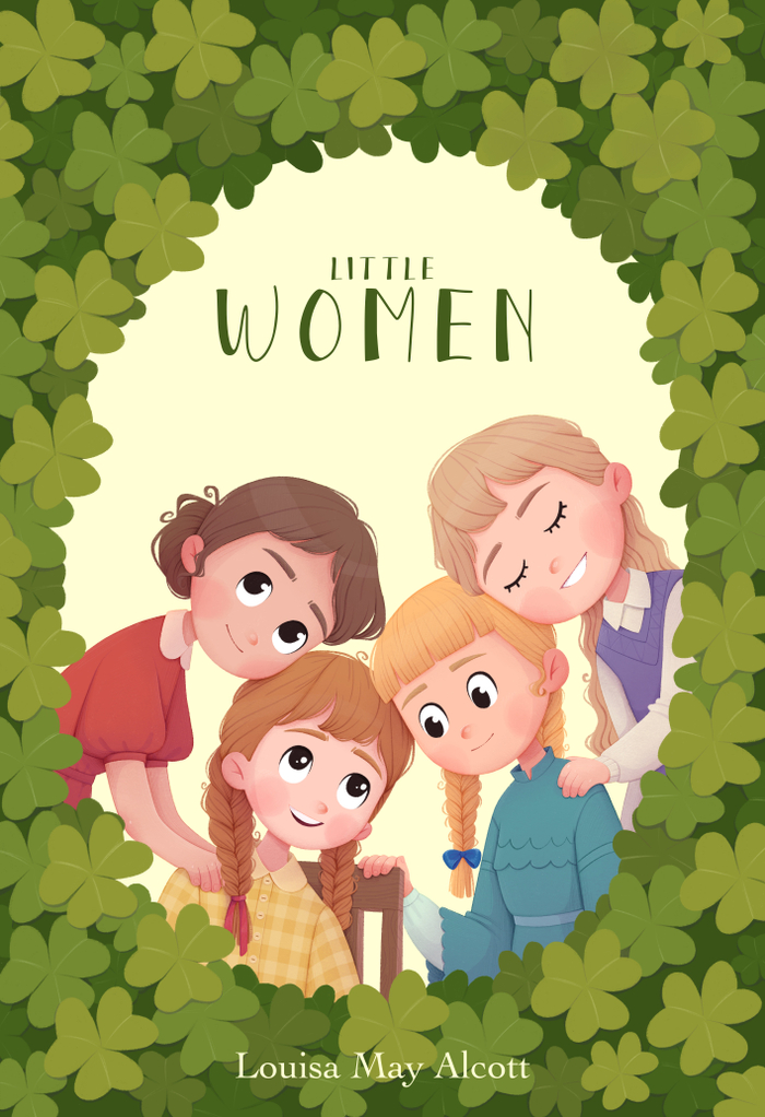 Обложка к книге «Маленькие женщины» в моем стиле