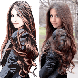 портрет по фото, восточная девушка