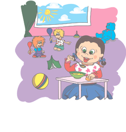 Иллюстрация "Домовята и каша"