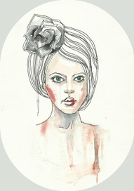 девушка с цветком