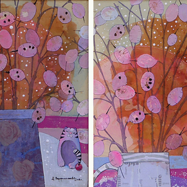 Розовые лунники