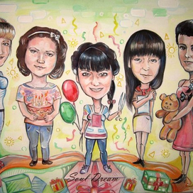 шарж на день рождения