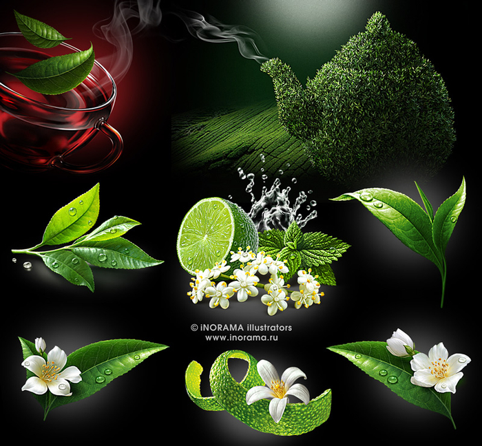 Иллюстрации для чая.