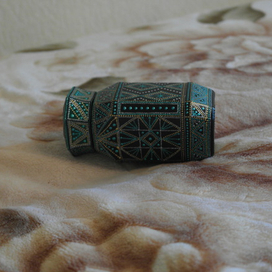 Баночка зелень с золотом