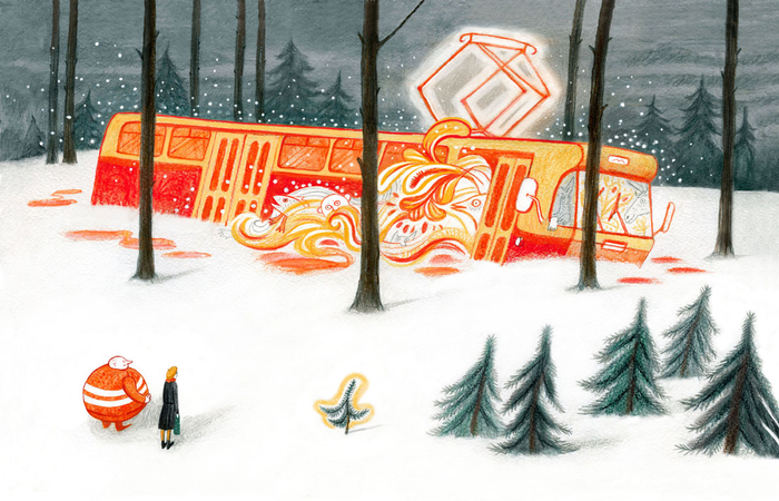 Иллюстрация к сказке Анны Никольской "Человек-Мандарин"