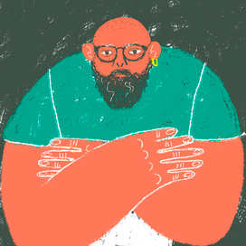 дядька, который шьет сумки