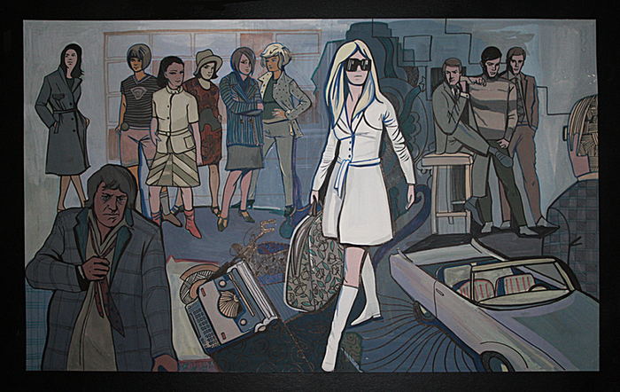 Дама в очках...