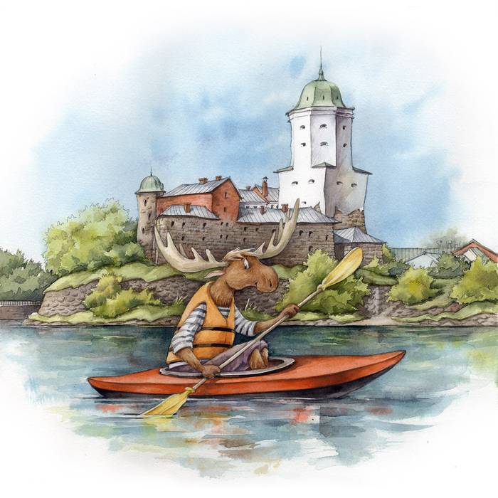 Открытка Выборгский замок