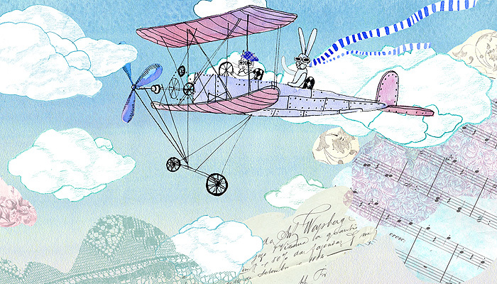 Самолет. Иллюстрации для анимации к спектаклю "Продавец игрушек"