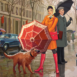 Ноябрь. Девушки и собачки.